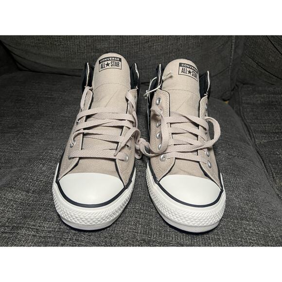Unisex Converse Sneakers Size 9/11 Chuck Taylor Black/Papyrus Mid Top CTAS - Picture 8 of 10